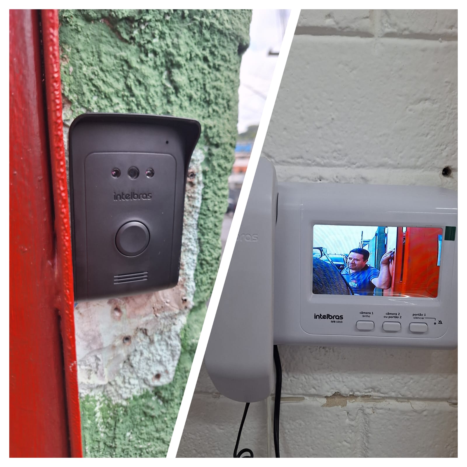 Sistema completo de vídeo porteiro com módulo externo e monitor interno